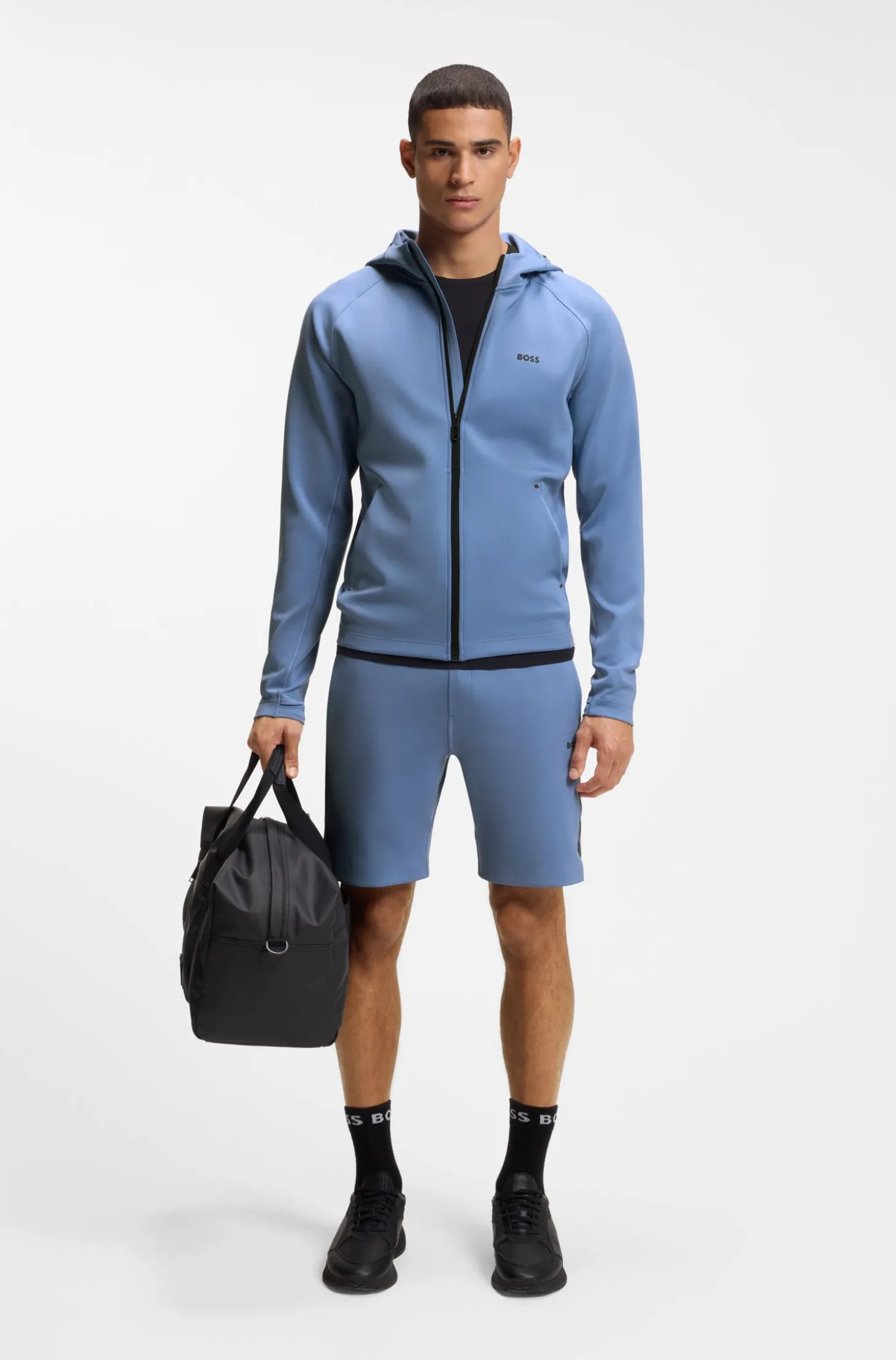 Active Hoodie mit Reißverschluss und reflektierendem Branding