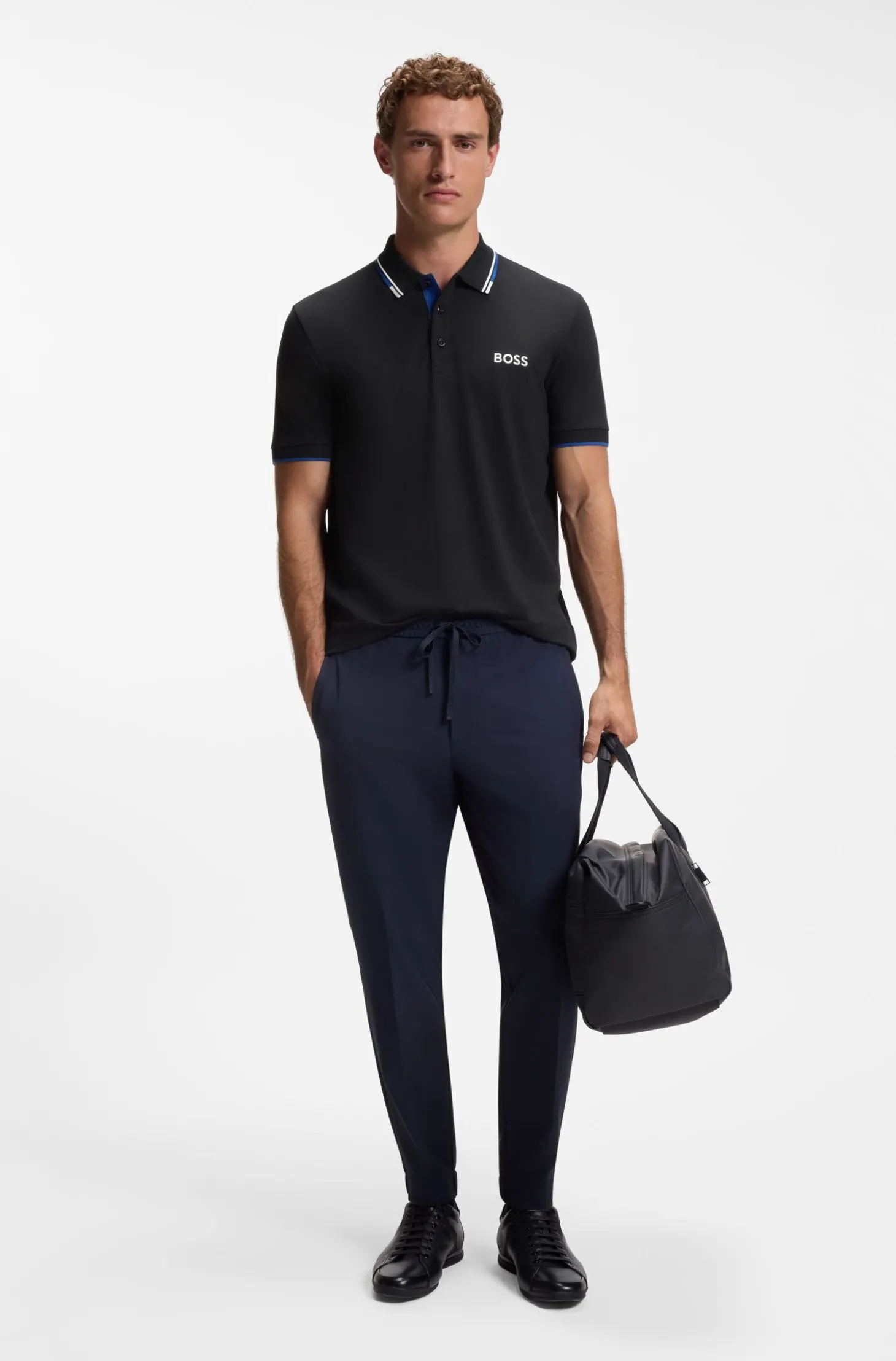 Active Paddy Regular-Fit Poloshirt aus schnell trocknendem Stretch-Piqué