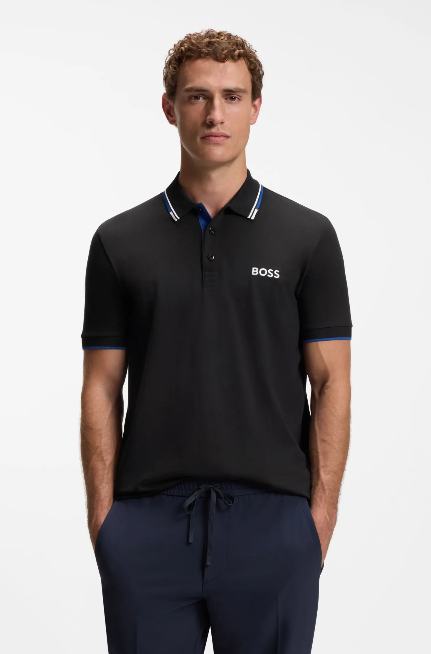 Active Paddy Regular-Fit Poloshirt aus schnell trocknendem Stretch-Piqué