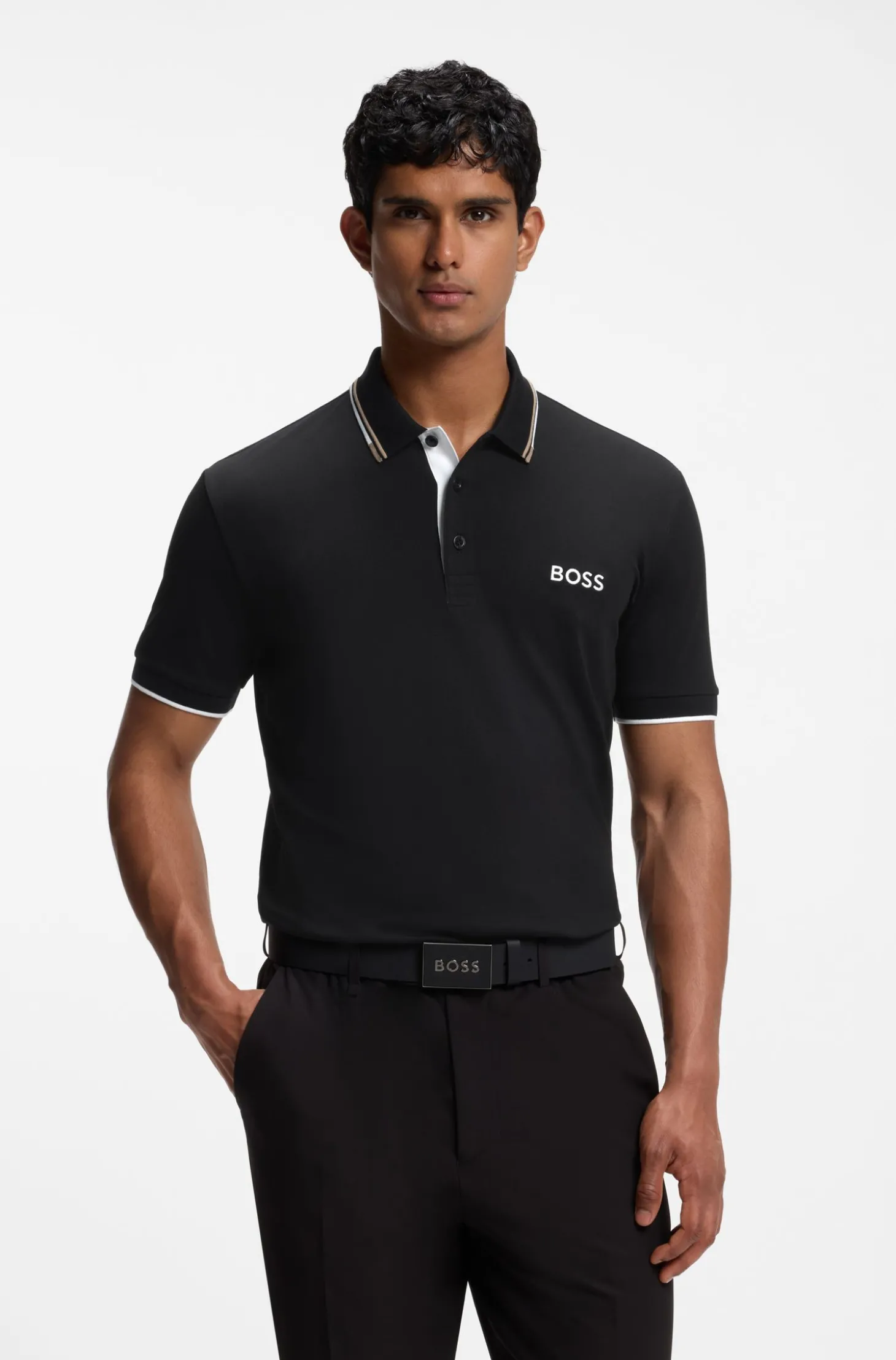 Active Paddy Regular-Fit Poloshirt aus schnell trocknendem Stretch-Piqué