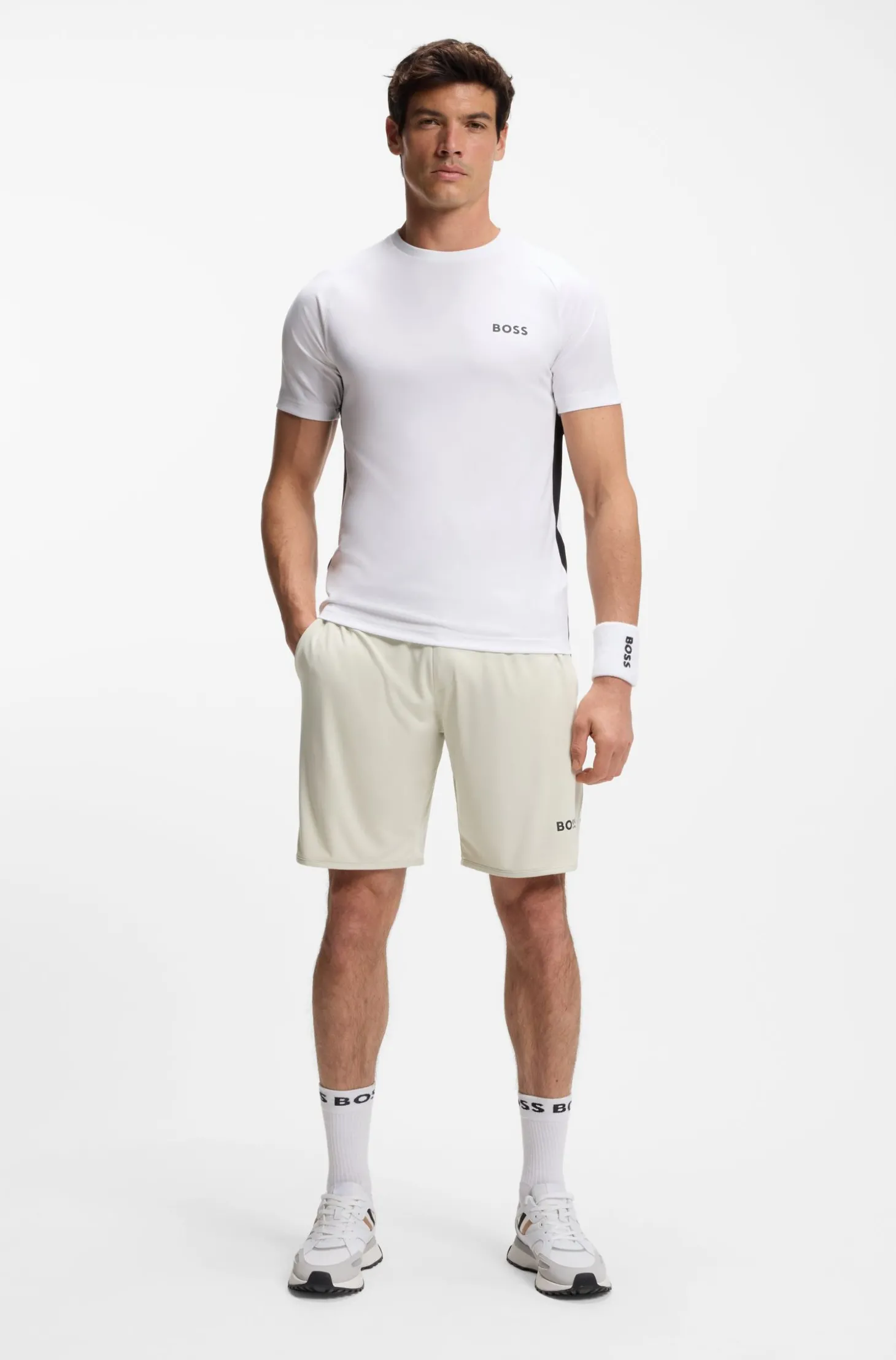 Active Schnell trocknende Shorts aus Stretch-Gewebe mit Taschen