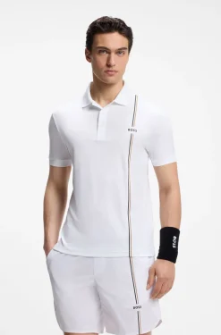 Active schnell trocknendes Poloshirt mit Signature-Streifen
