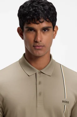 Active schnell trocknendes Poloshirt mit Signature-Streifen