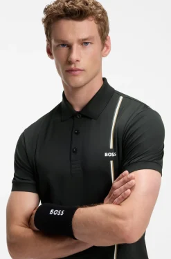 Active schnell trocknendes Poloshirt mit Signature-Streifen