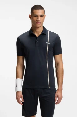 Active schnell trocknendes Poloshirt mit Signature-Streifen