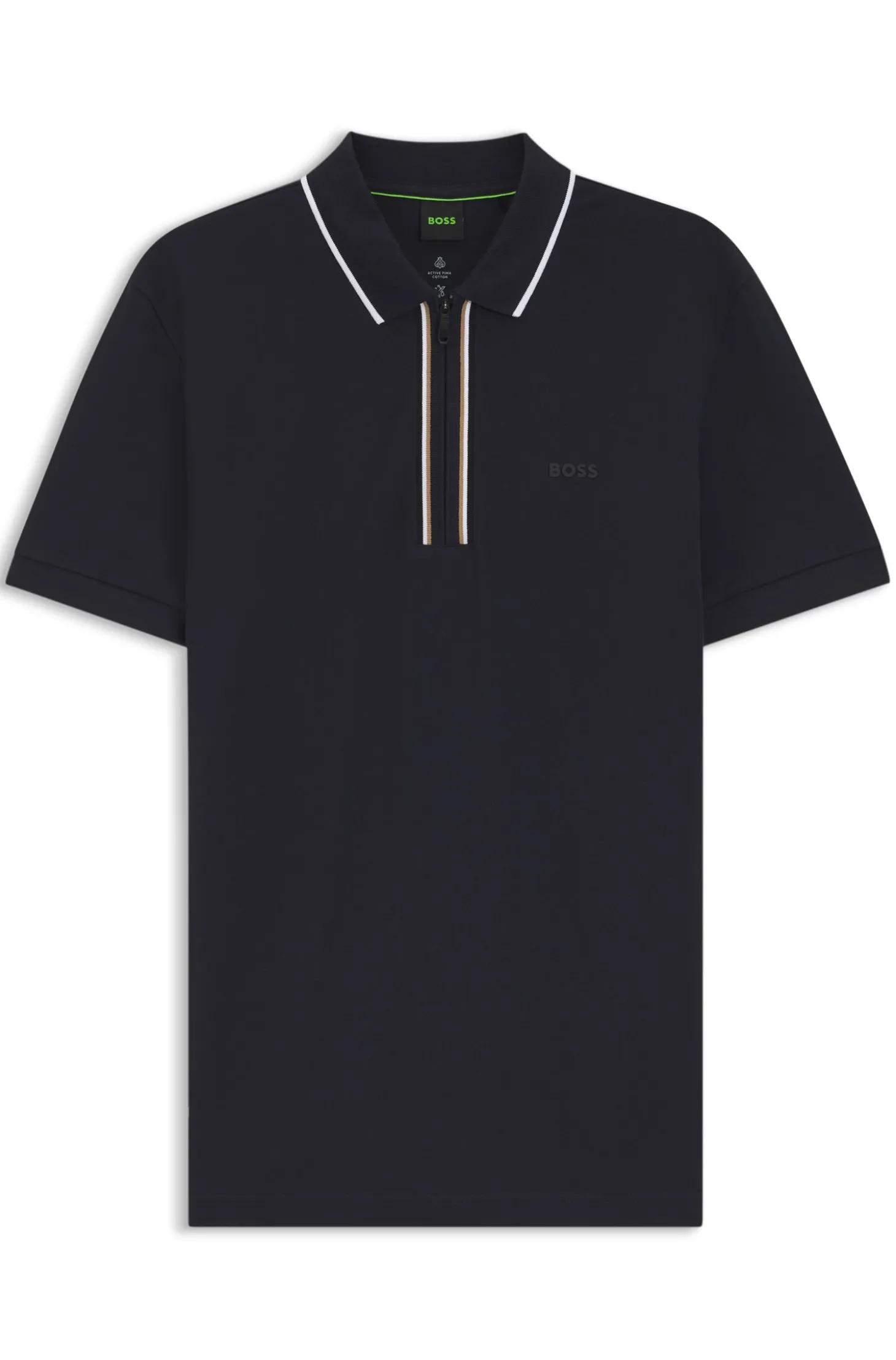 Active Slim-Fit Poloshirt aus feuchtigkeitsregulierender Stretch-Baumwolle