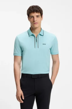 Active Slim-Fit Poloshirt aus feuchtigkeitsregulierender Stretch-Baumwolle