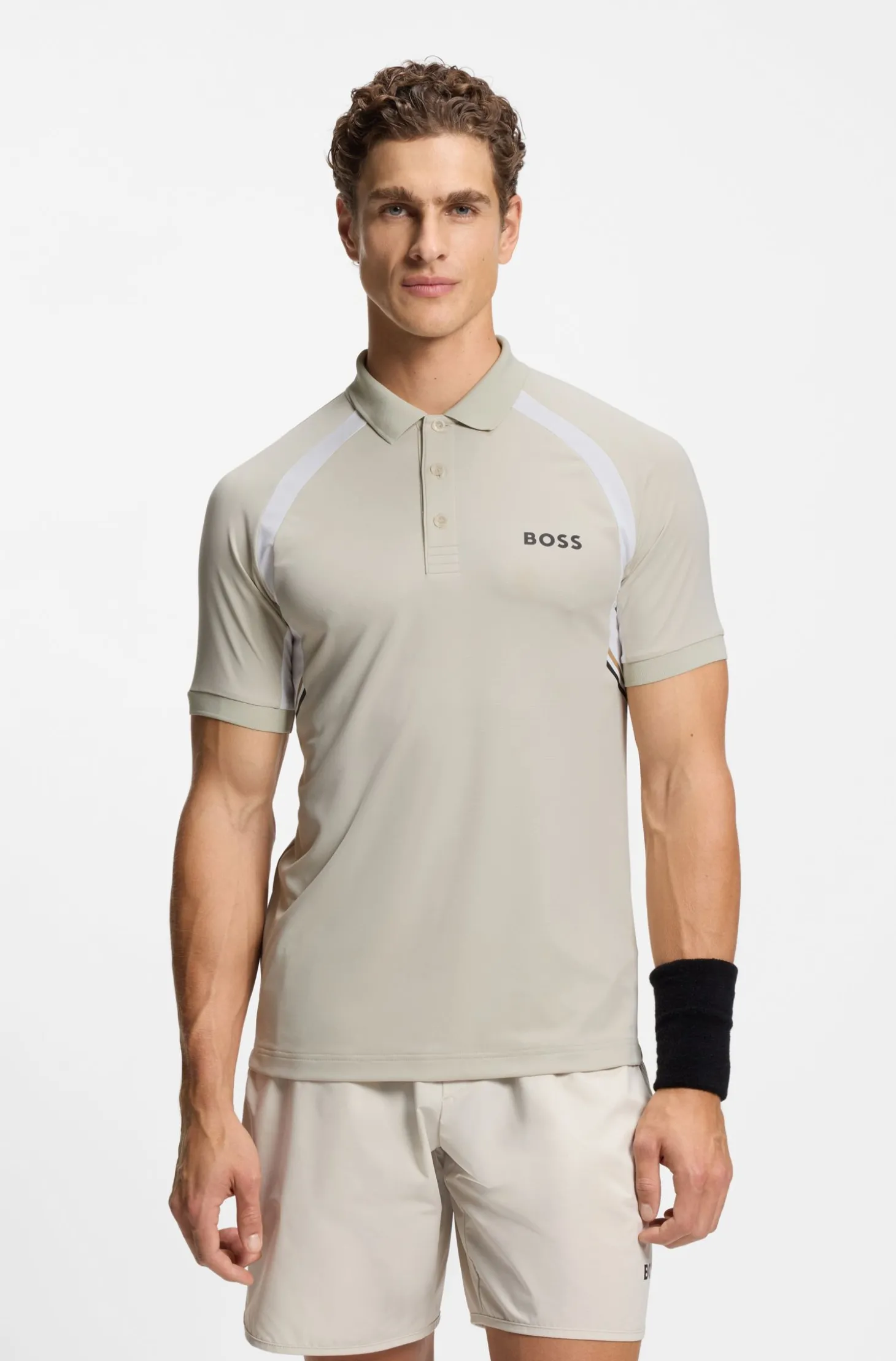 Active Slim-Fit Poloshirt aus schnell trocknendem Stretch-Gewebe