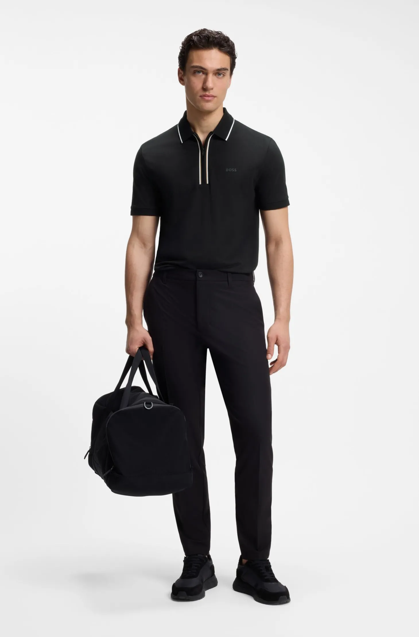 Active Slim-Fit Poloshirt aus feuchtigkeitsregulierender Stretch-Baumwolle