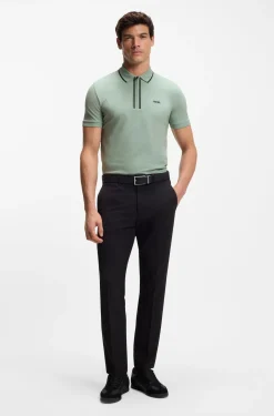 Active Slim-Fit Poloshirt aus feuchtigkeitsregulierender Stretch-Baumwolle