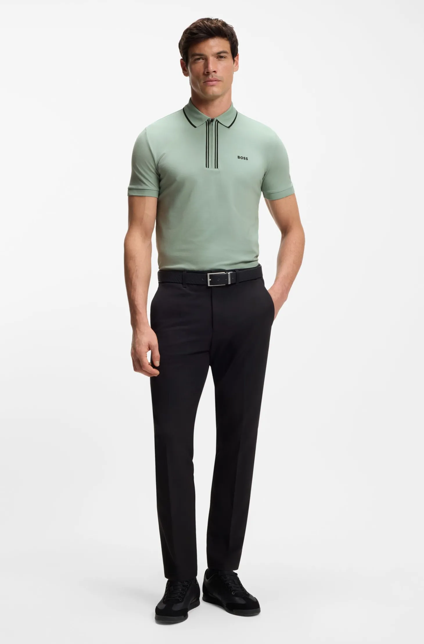 Active Slim-Fit Poloshirt aus feuchtigkeitsregulierender Stretch-Baumwolle