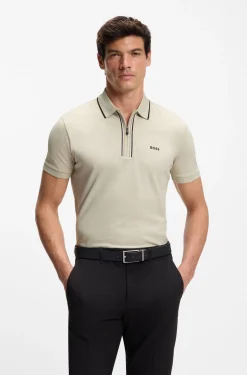 Active Slim-Fit Poloshirt aus feuchtigkeitsregulierender Stretch-Baumwolle