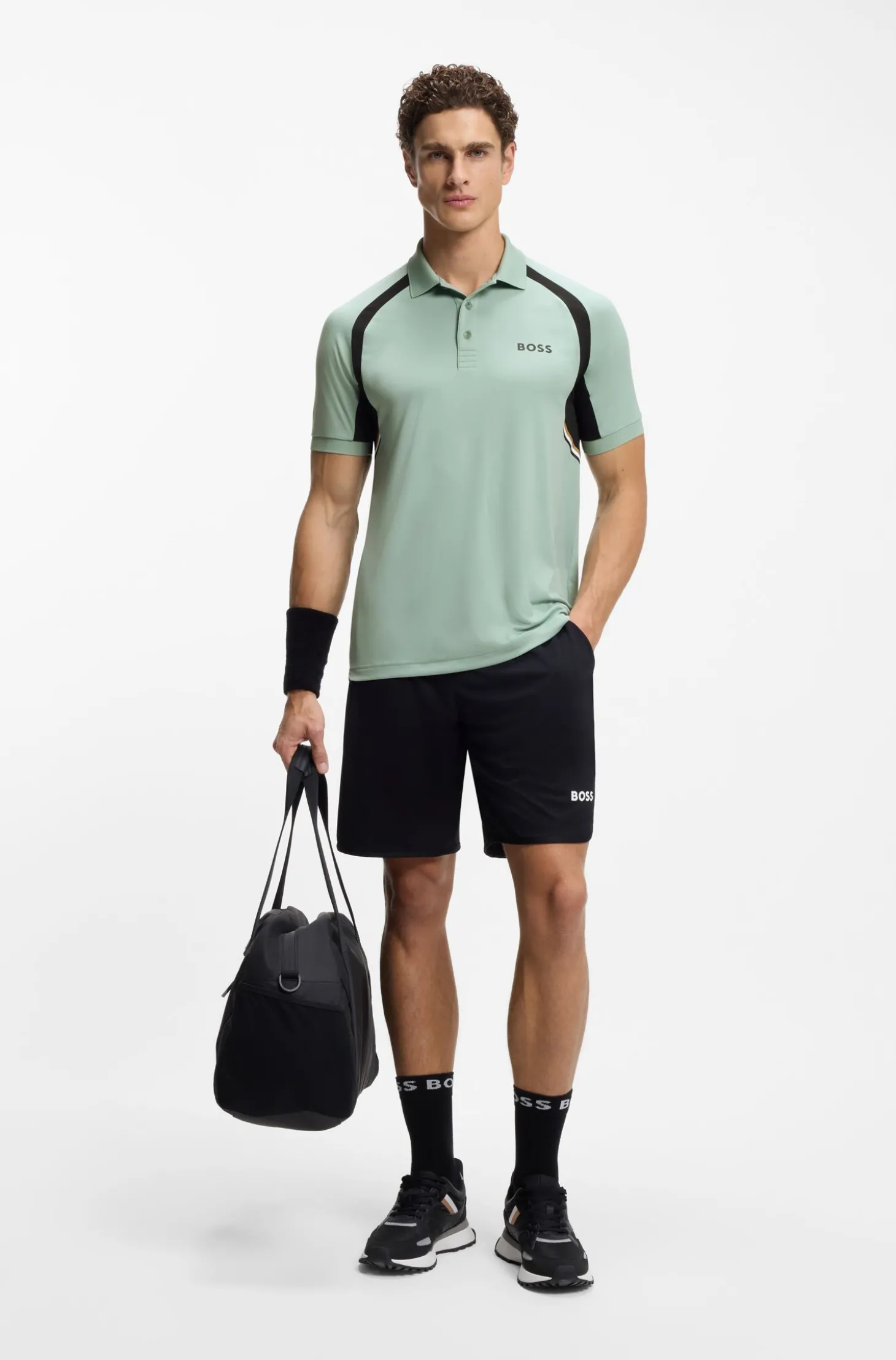 Active Slim-Fit Poloshirt aus schnell trocknendem Stretch-Gewebe