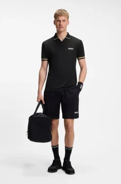 Active Slim-Fit Poloshirt mit charakteristischen Streifen-Details