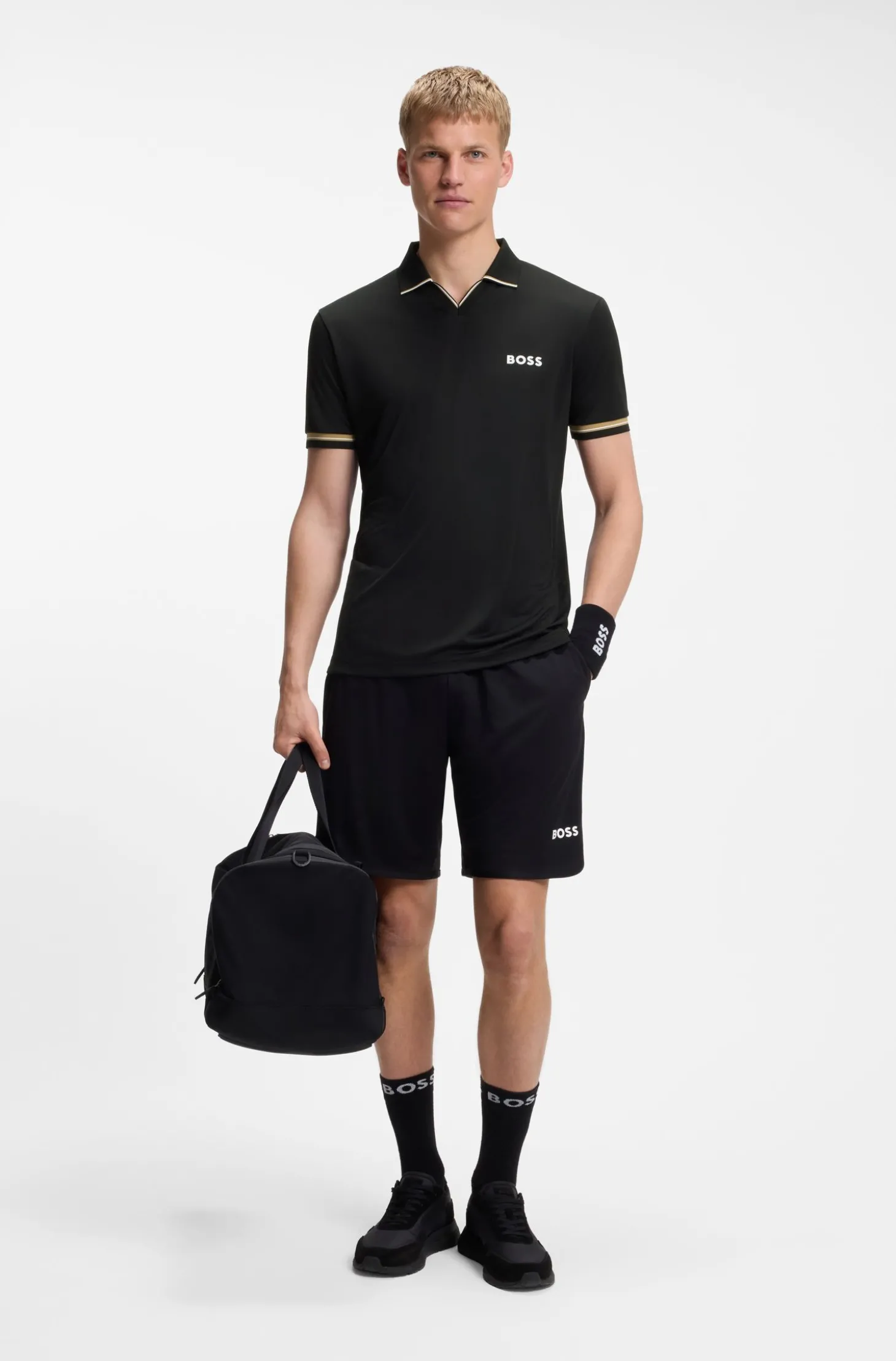Active Slim-Fit Poloshirt mit charakteristischen Streifen-Details