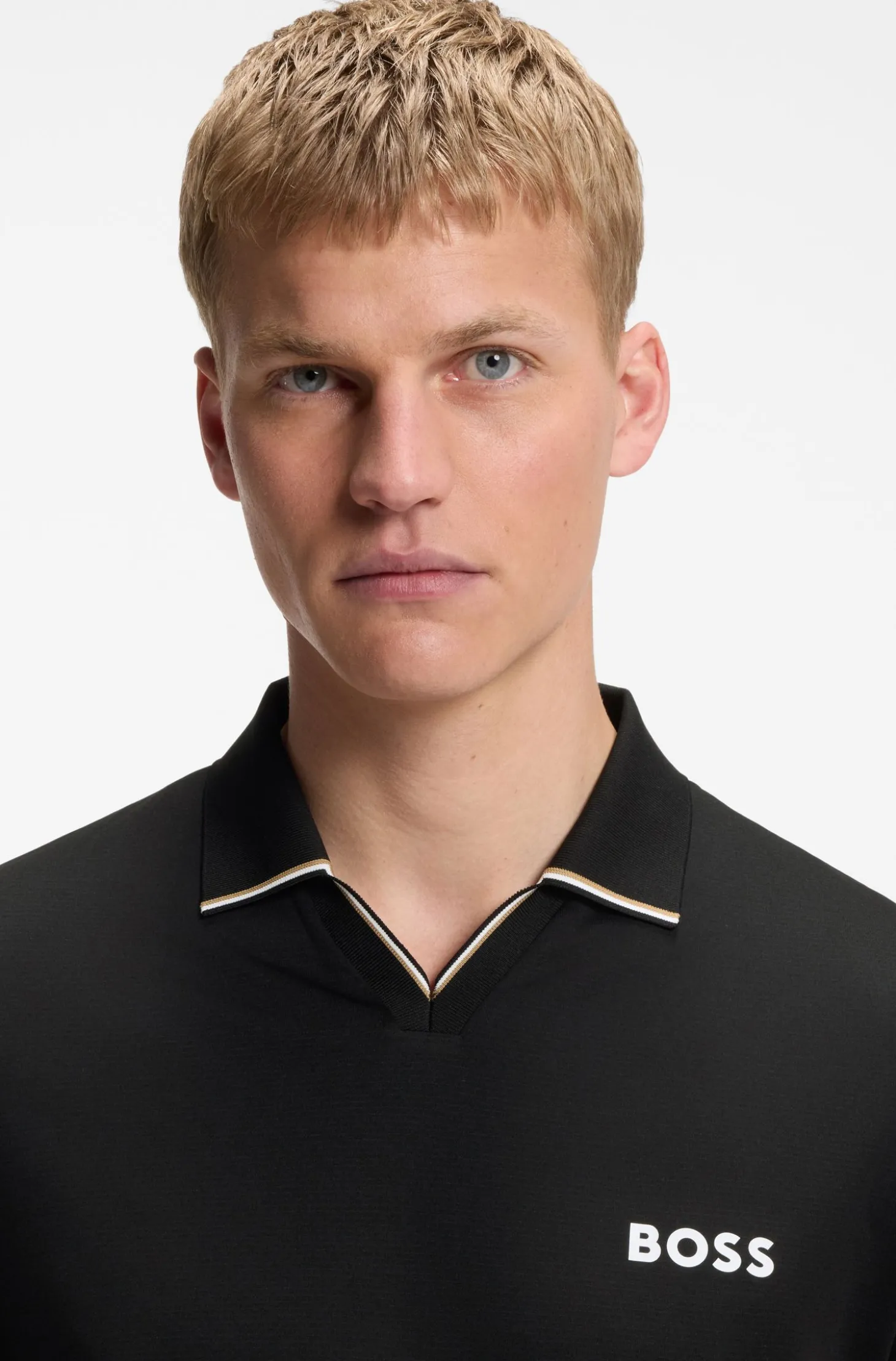 Active Slim-Fit Poloshirt mit charakteristischen Streifen-Details