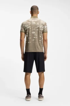 Active Slim-Fit Poloshirt mit Jacquard-Muster