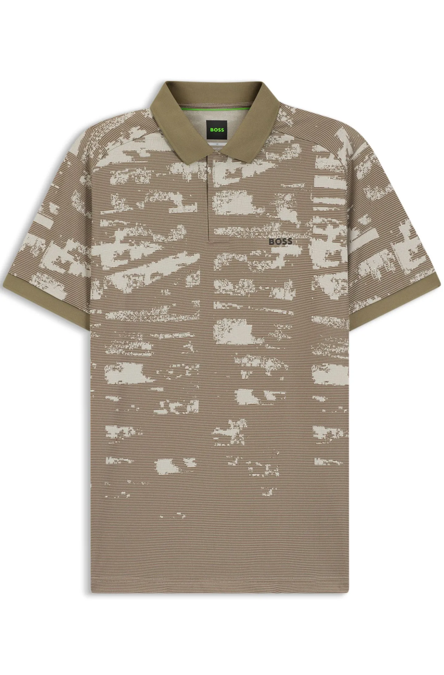 Active Slim-Fit Poloshirt mit Jacquard-Muster