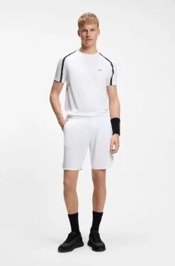 Active Slim-Fit T-Shirt aus Stretch-Gewebe mit kontrastfarbenen Akzenten