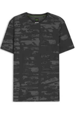 Active Slim-Fit T-Shirt mit Jacquard-Muster