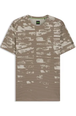 Active Slim-Fit T-Shirt mit Jacquard-Muster