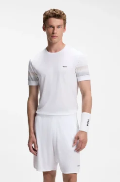 Active Slim-Fit T-Shirt mit Streifen an den Ärmeln
