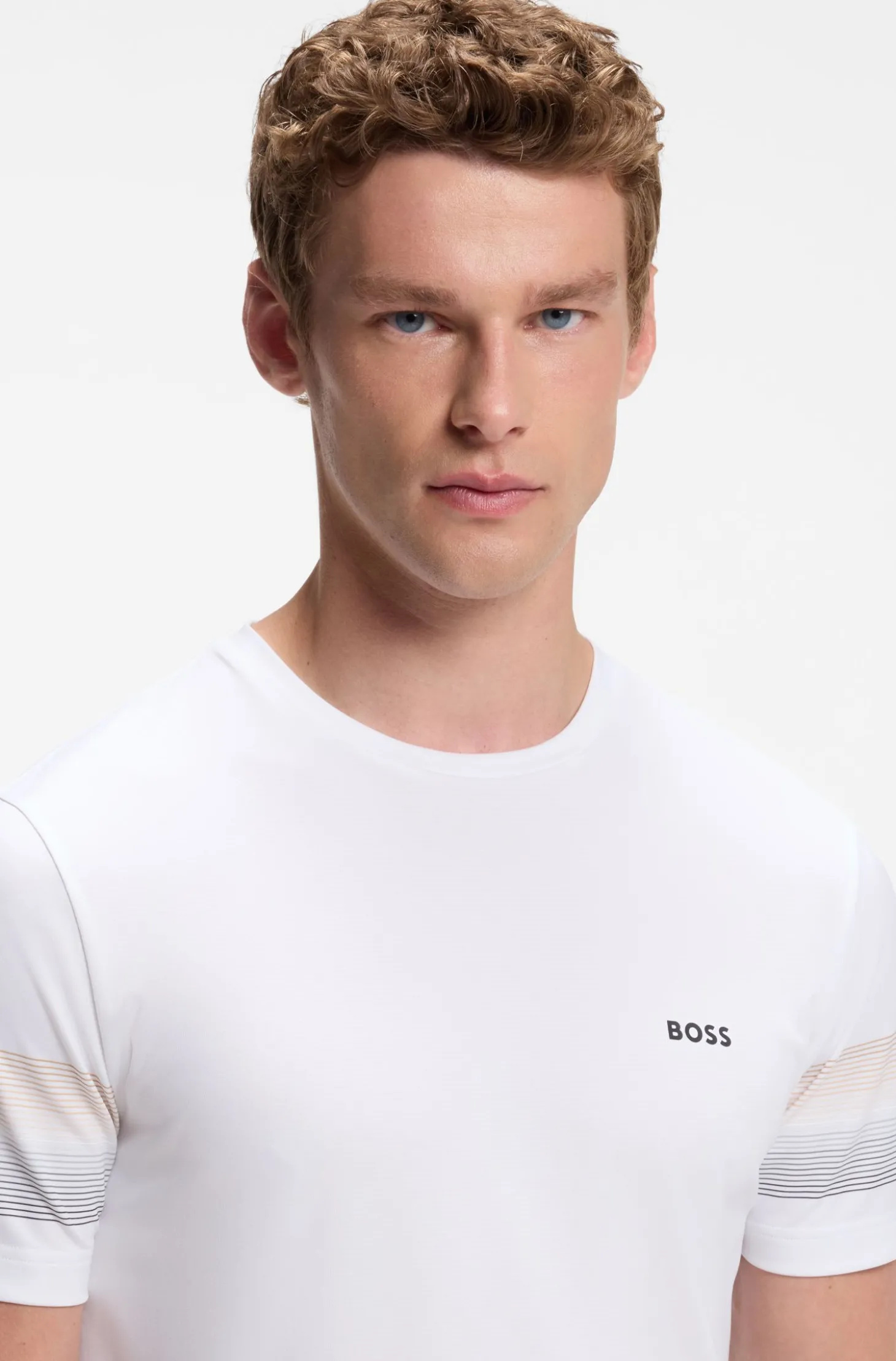 Active Slim-Fit T-Shirt mit Streifen an den Ärmeln