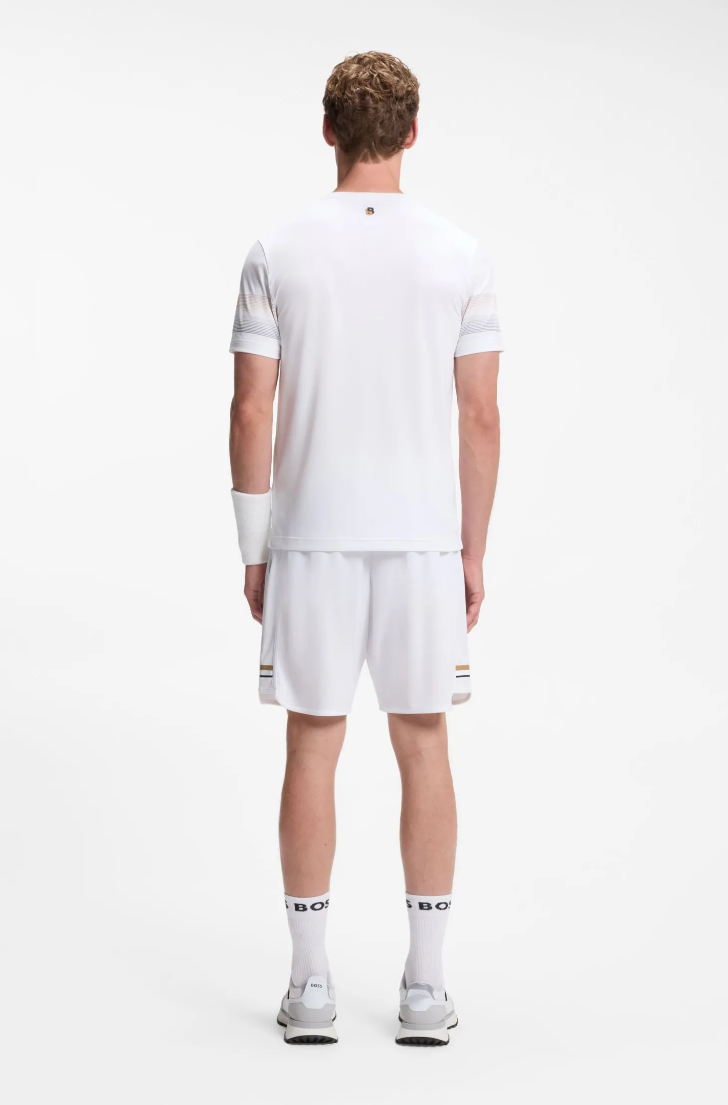 Active Slim-Fit T-Shirt mit Streifen an den Ärmeln