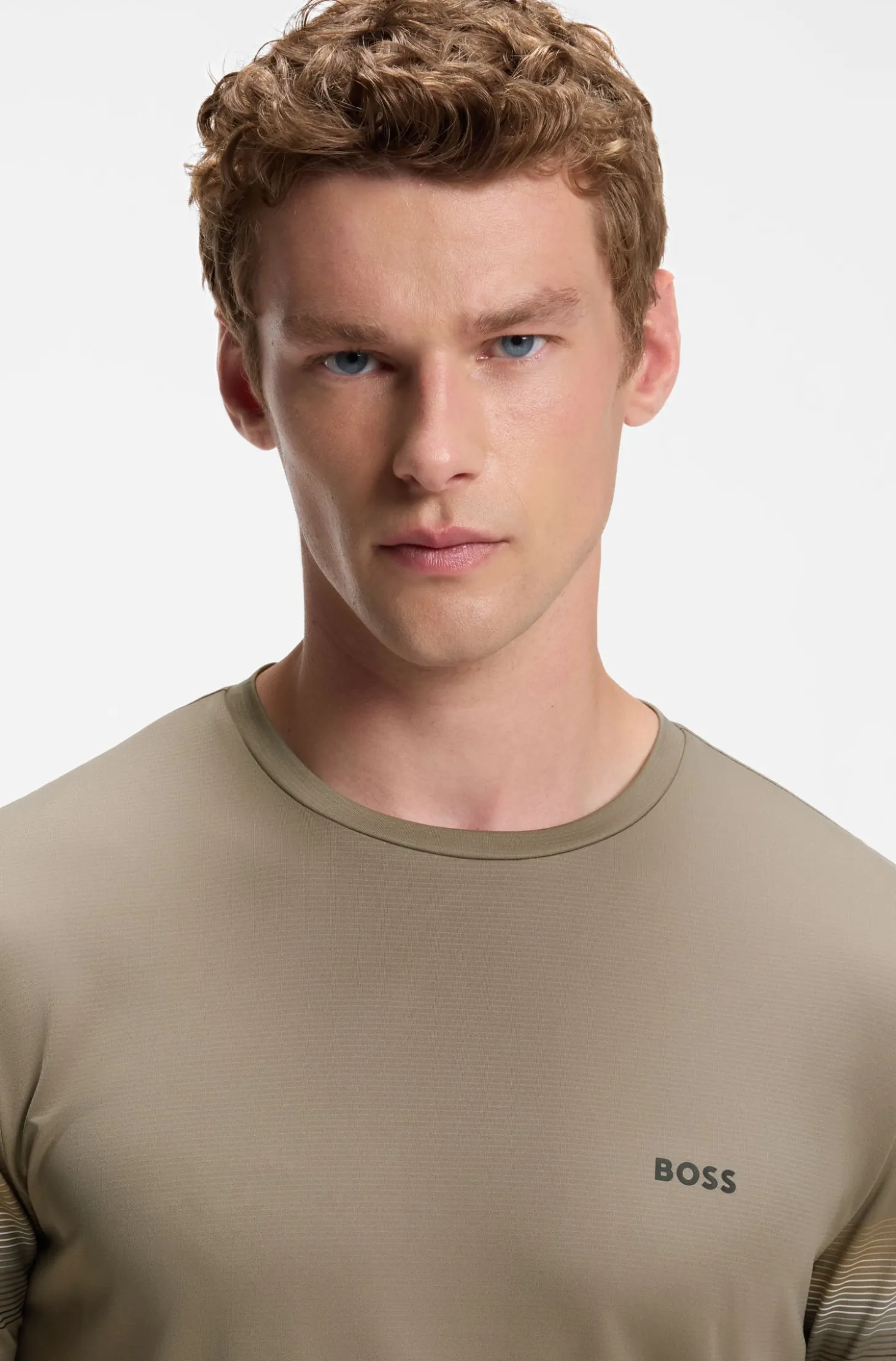 Active Slim-Fit T-Shirt mit Streifen an den Ärmeln