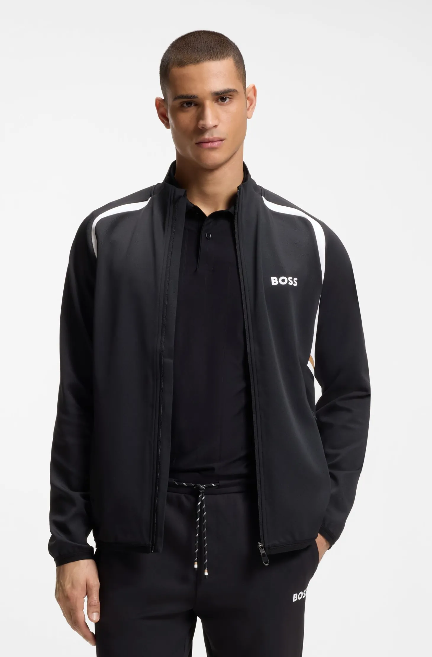 Active Sweatjacke mit Reißverschluss und temperaturausgleichender Performance