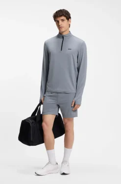 Active Sweatshirt mit kurzem Reißverschluss und Moisture Management