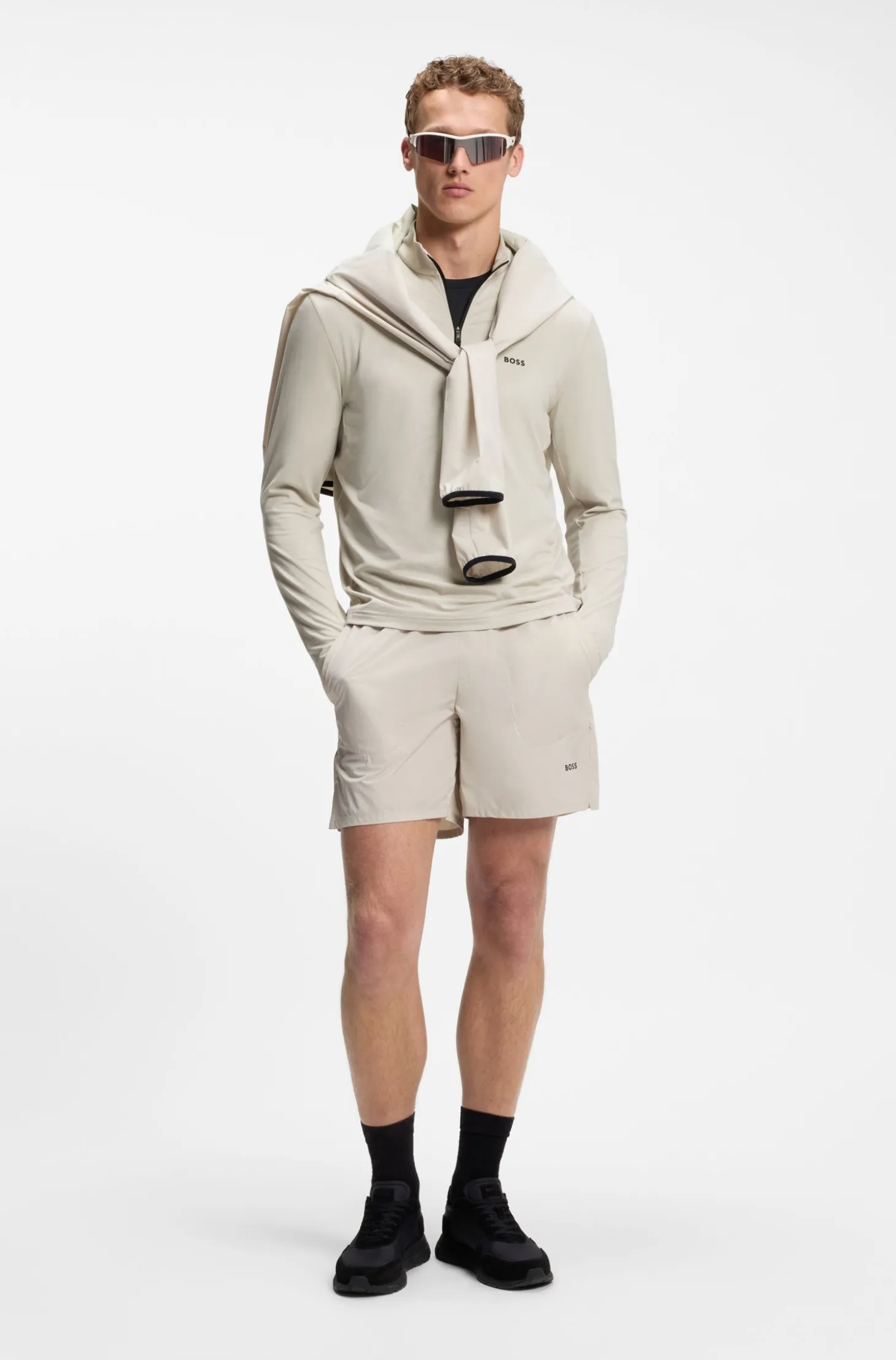 Active Sweatshirt mit kurzem Reißverschluss und Moisture Management
