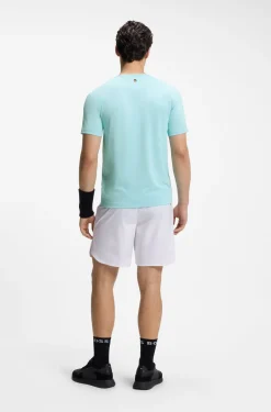 Active T-Shirt aus feuchtigkeitsableitendem Gewebe mit Tennisball-Prägung