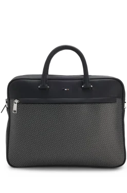 Aktentasche mit Monogramm-Print