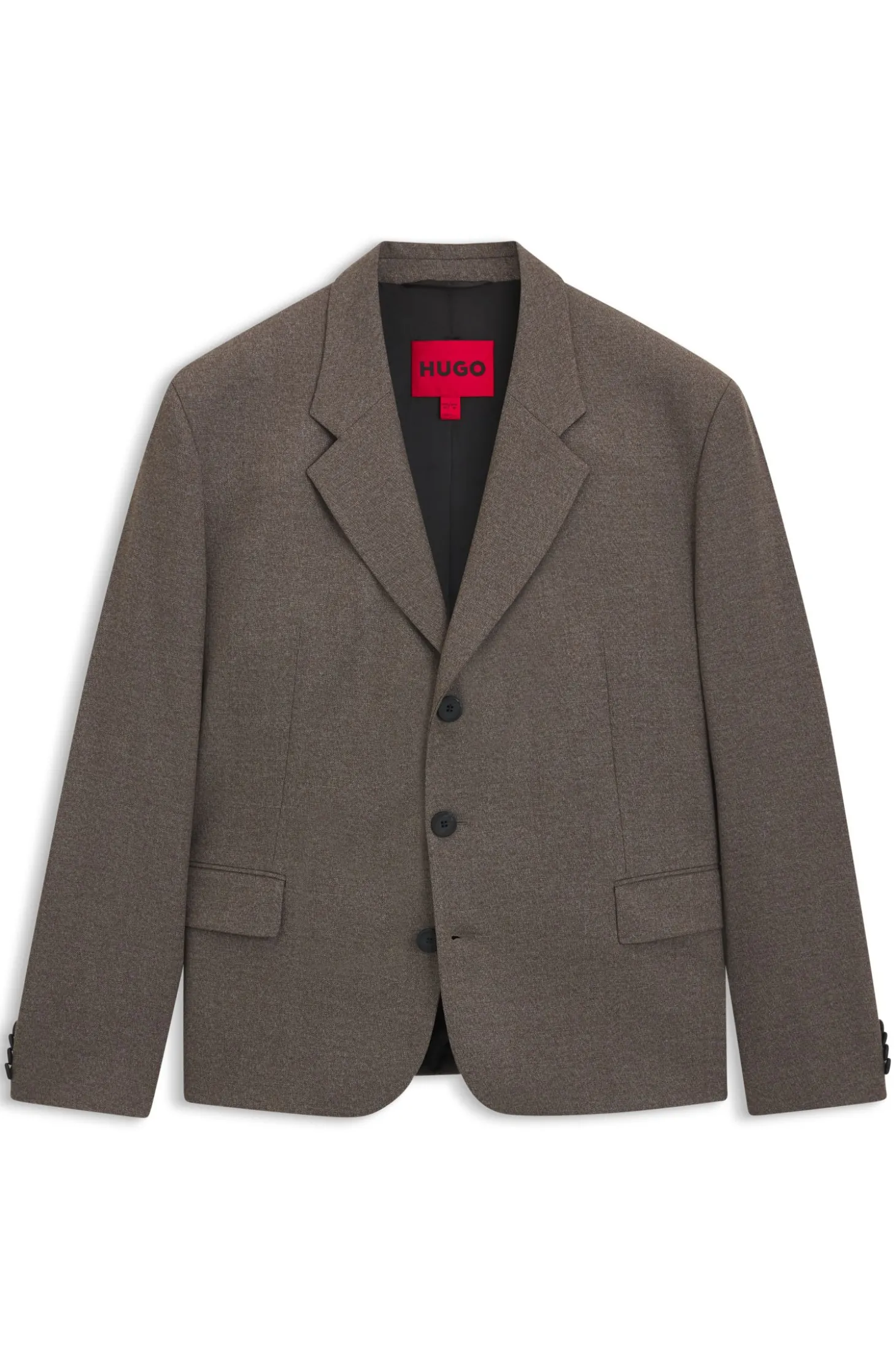 All-gender Modern-Fit Sakko aus Mouliné-Twill