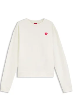 All-gender Sweatshirt aus Baumwoll-Terry mit Herz-Logo