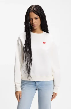 All-gender Sweatshirt aus Baumwoll-Terry mit Herz-Logo