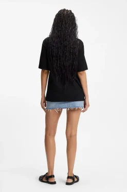 All-gender T-Shirt aus Baumwoll-Jersey mit Herz-Logo