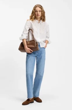 Ariell Bowling-Tasche aus Leder mit Double-B-Monogramm