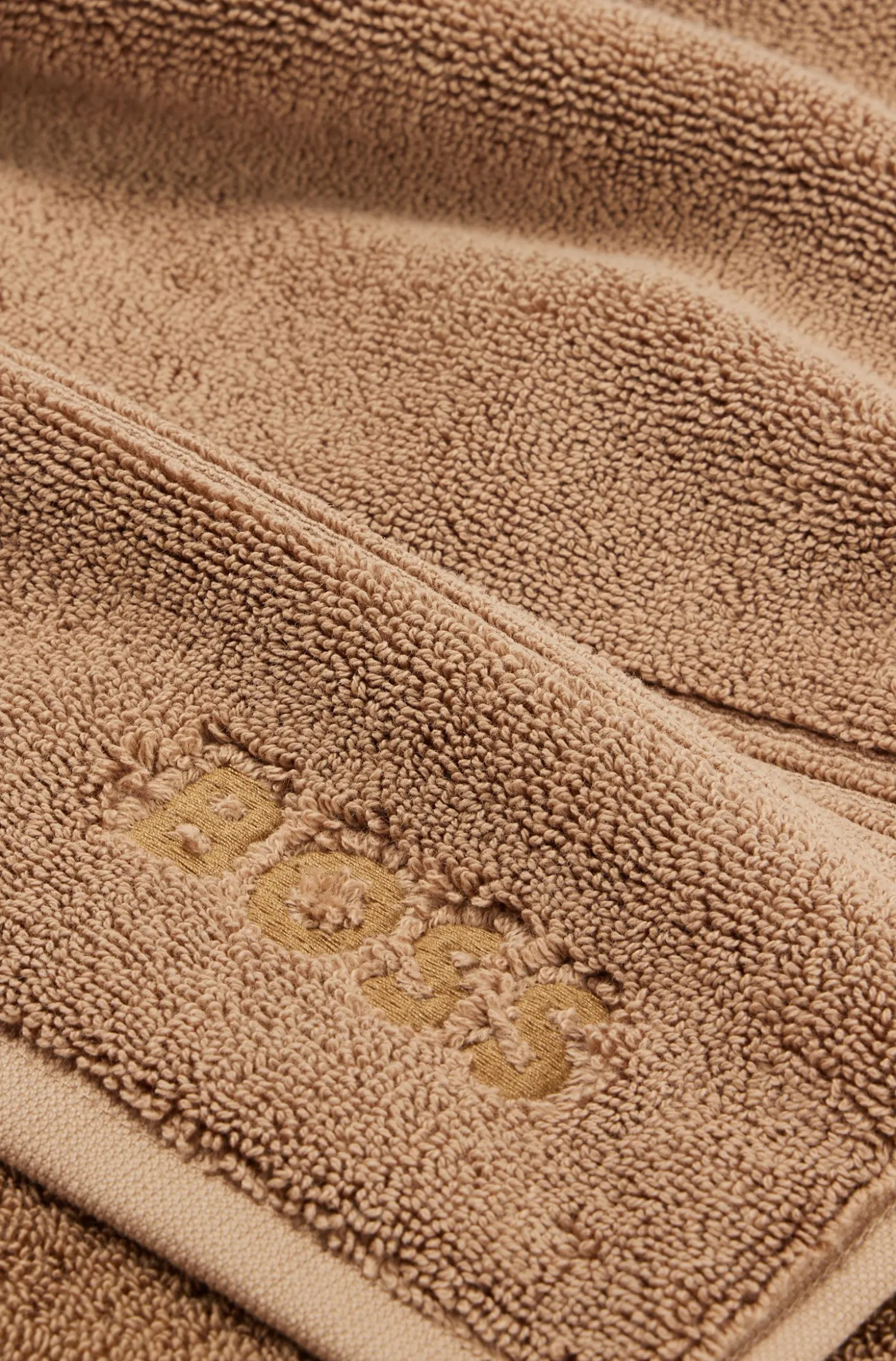 Badematte aus Baumwolle mit Logo-Stickerei