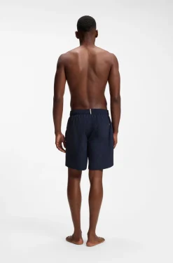Badeshorts mit 3D-Logo-Stickerei