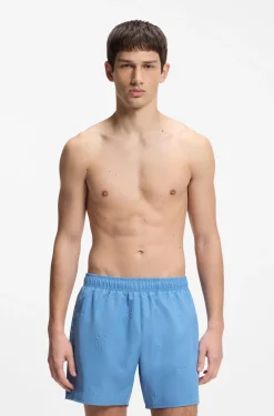 Badeshorts mit durchgehenden Stack-Logos