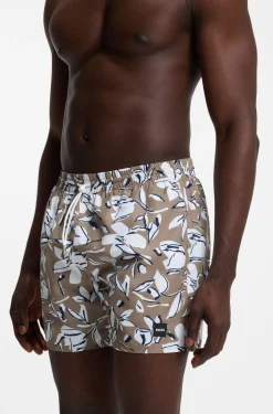 Badeshorts mit durchgehendem Print