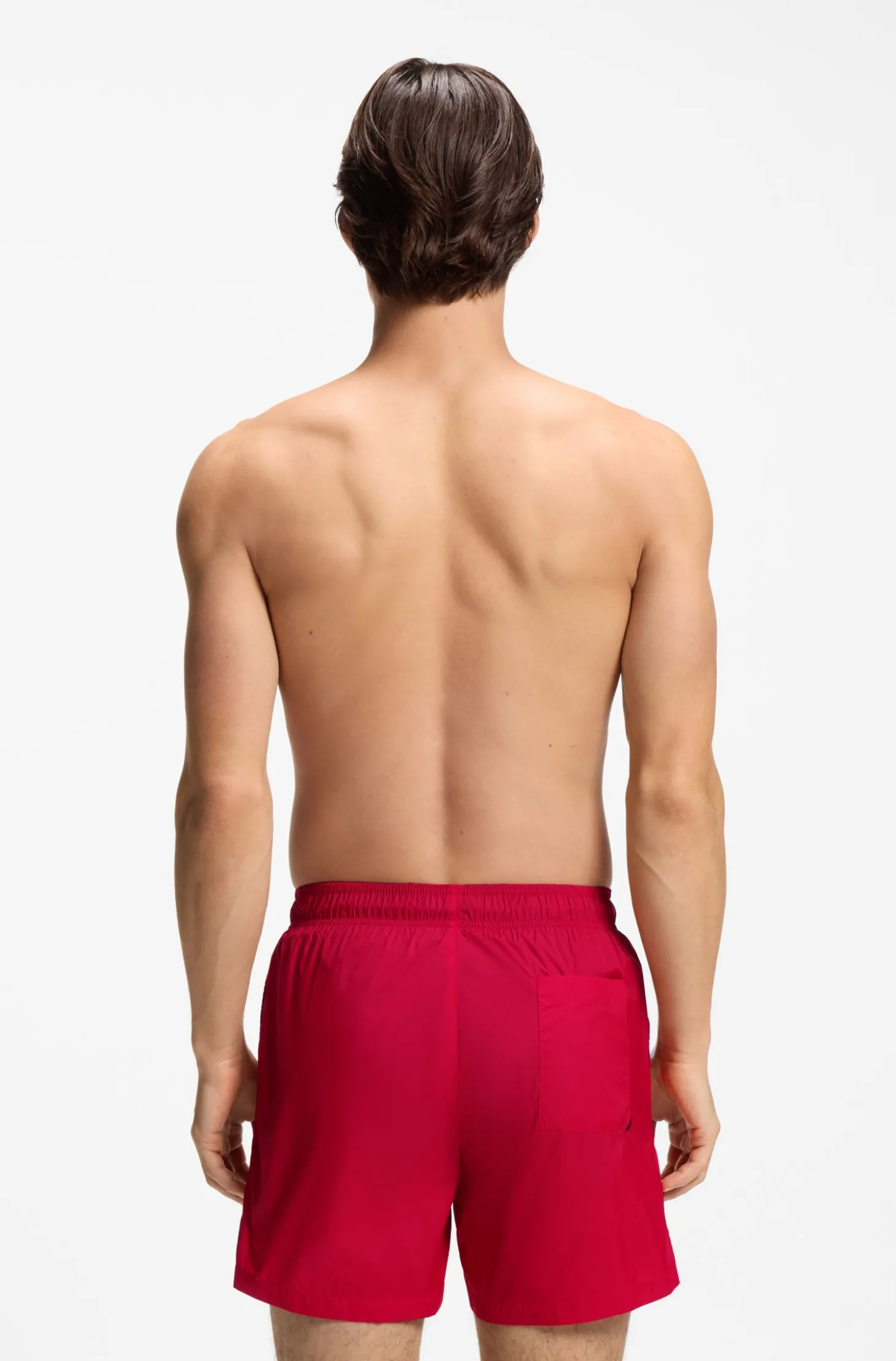 Badeshorts mit kontrastierendem Logo-Print