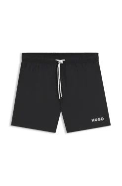 Badeshorts mit kontrastierendem Logo-Print