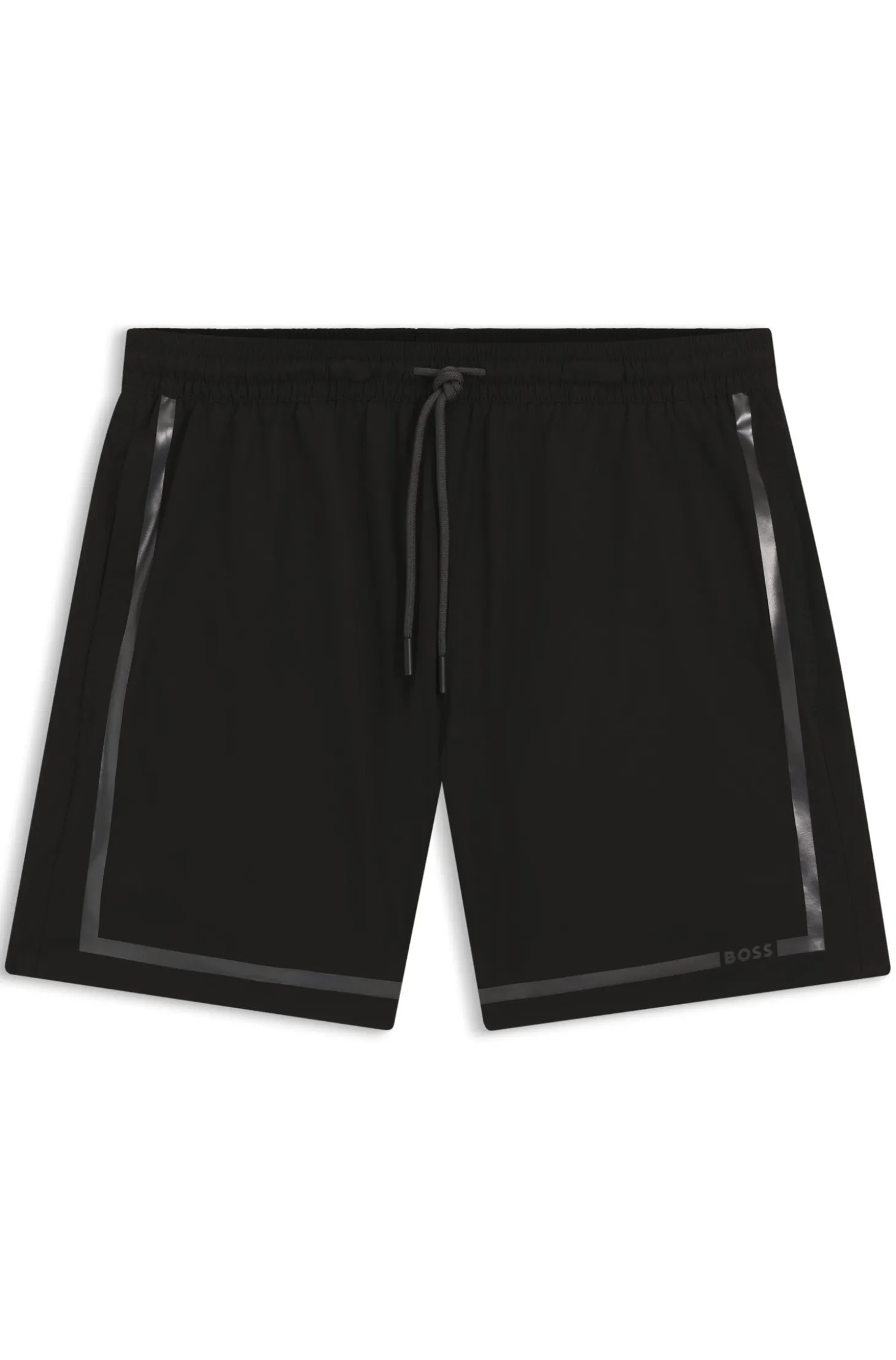 Badeshorts mit Logo-Streifen-Print