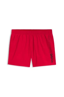 Badeshorts mit mehreren Logos
