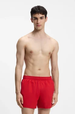 Badeshorts mit mehreren Logos