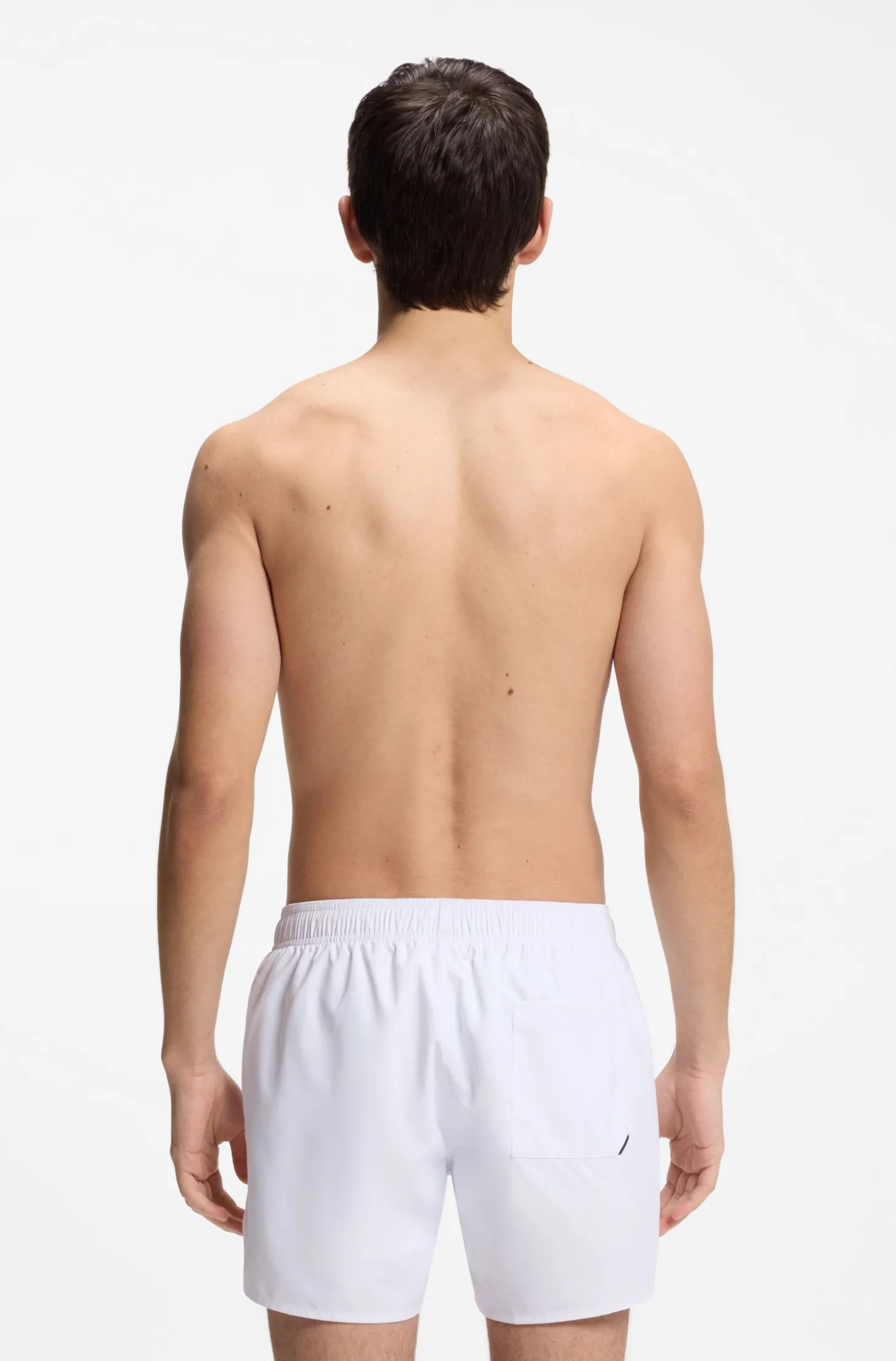 Badeshorts mit mehreren Logos