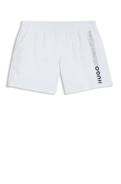 Badeshorts mit mehreren Logos